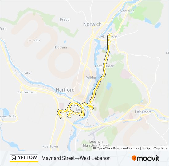 Mapa de YELLOW de autobús