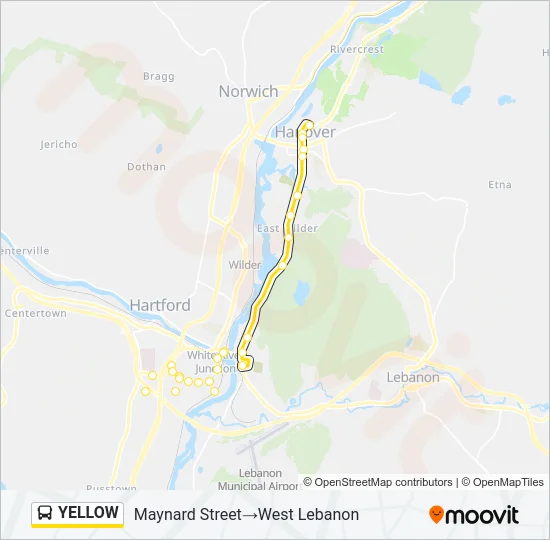 YELLOW Bus Line Map