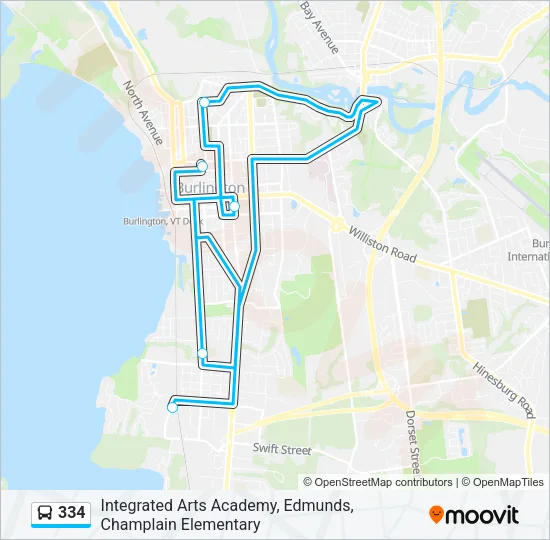334 Bus Line Map