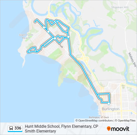 336 bus Line Map