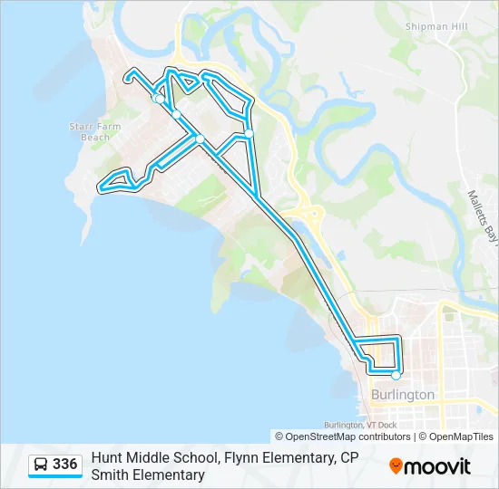 336 Bus Line Map