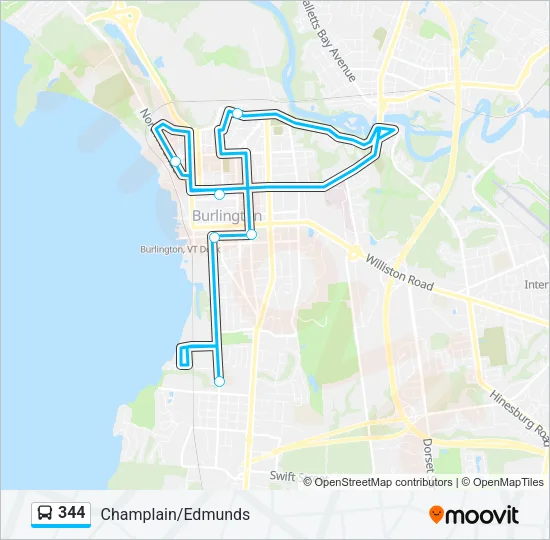 344 Bus Line Map