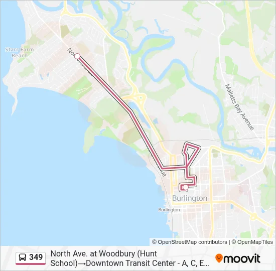 349 Route: Schedules, Stops & Maps - North Ave. at Woodbury (Hunt ...