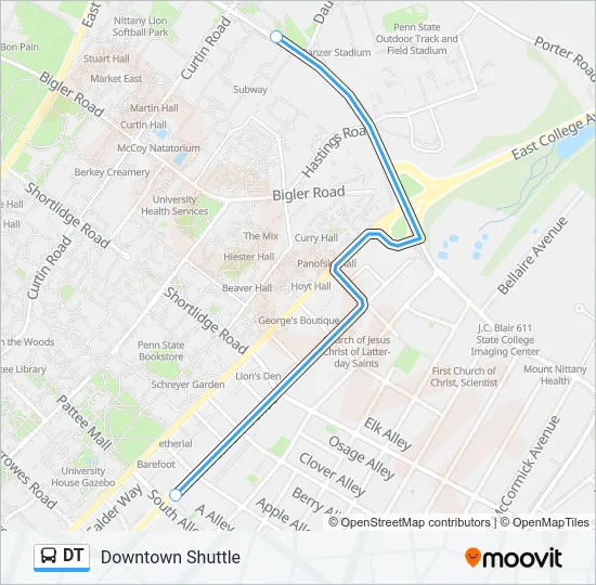 DT Bus Line Map