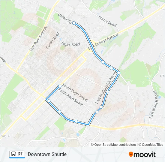 DT Bus Line Map