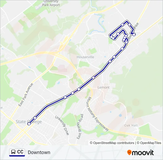 CC Bus Line Map