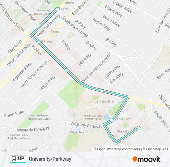 UP Bus Line Map