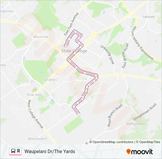 R Bus Line Map