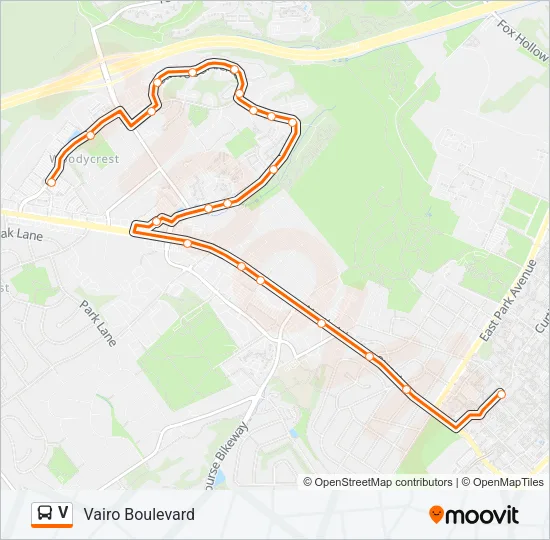 V Bus Line Map