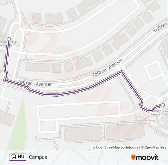 HU Bus Line Map