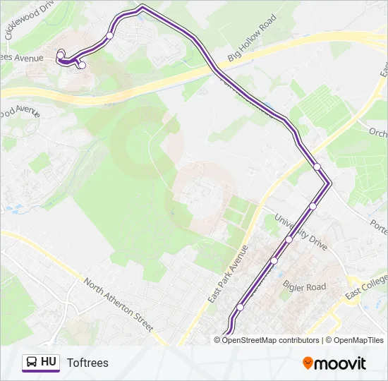 HU Bus Line Map