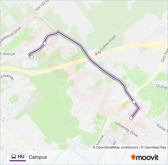 HU Bus Line Map