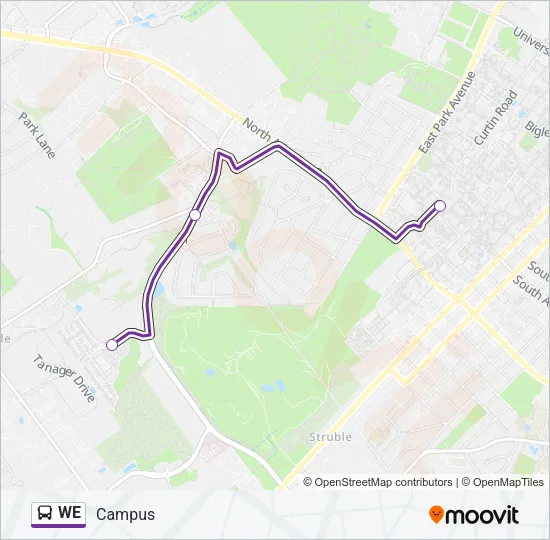 WE Bus Line Map