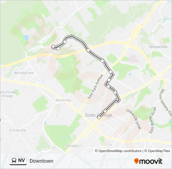 NV Bus Line Map