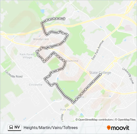 NV Bus Line Map