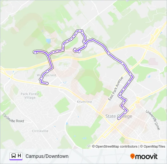 H Bus Line Map