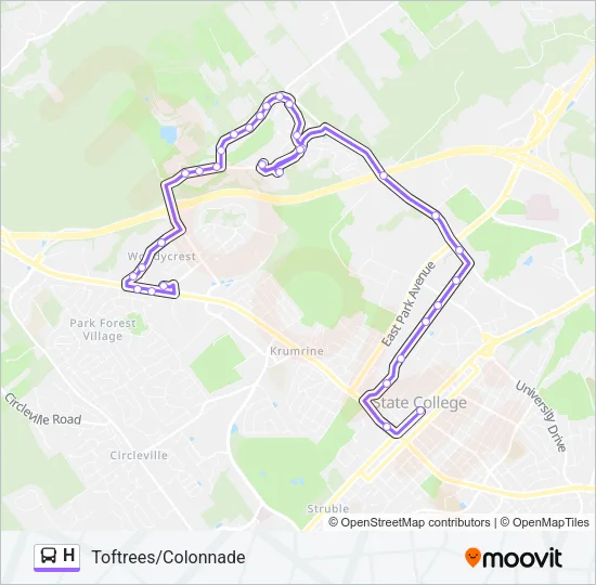 H Bus Line Map