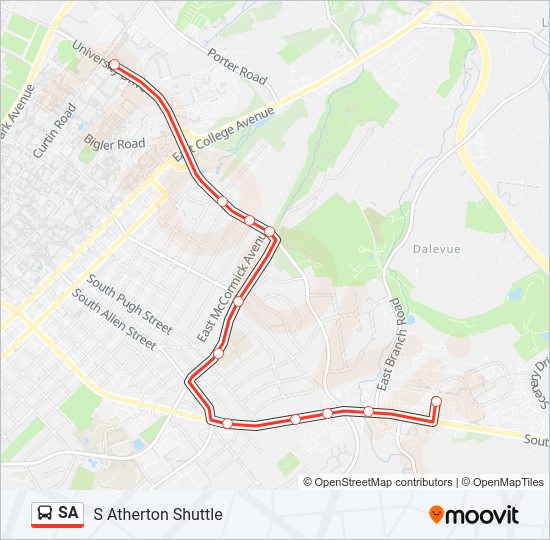 SA bus Line Map