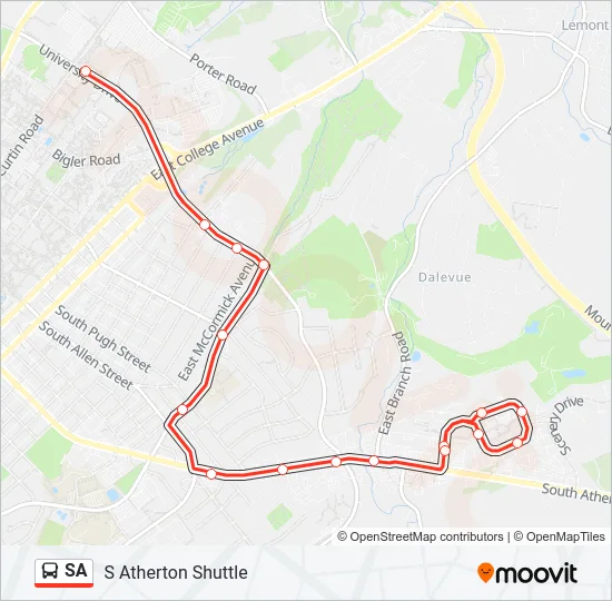 SA Bus Line Map