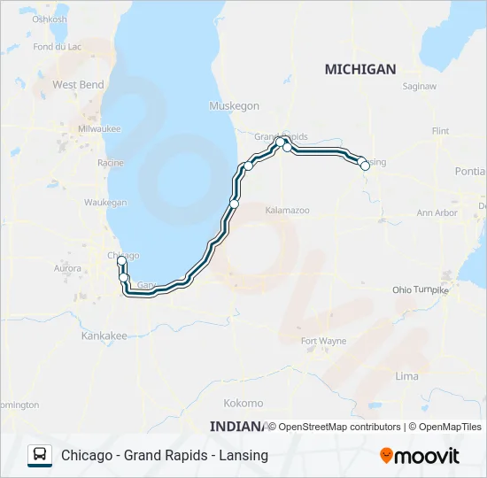 GREYHOUND US0161S Bus Line Map