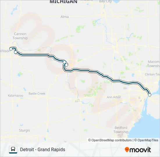 GREYHOUND US0162S Bus Line Map