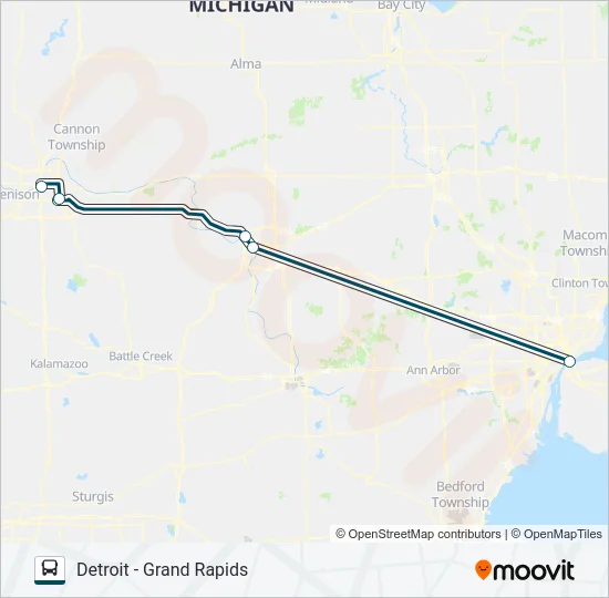 GREYHOUND US0162S Bus Line Map
