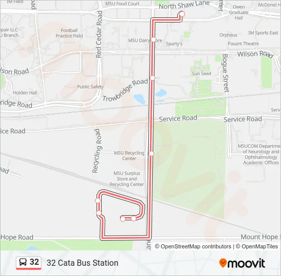 32 Bus Line Map