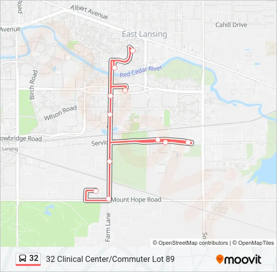32 Bus Line Map