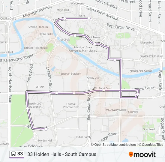 33 Bus Line Map