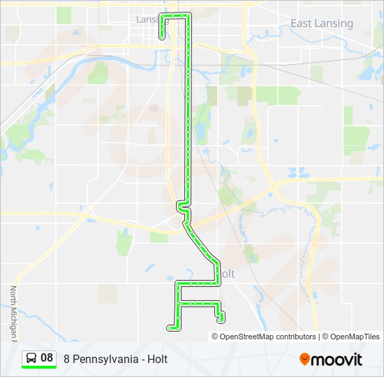 08 bus Line Map