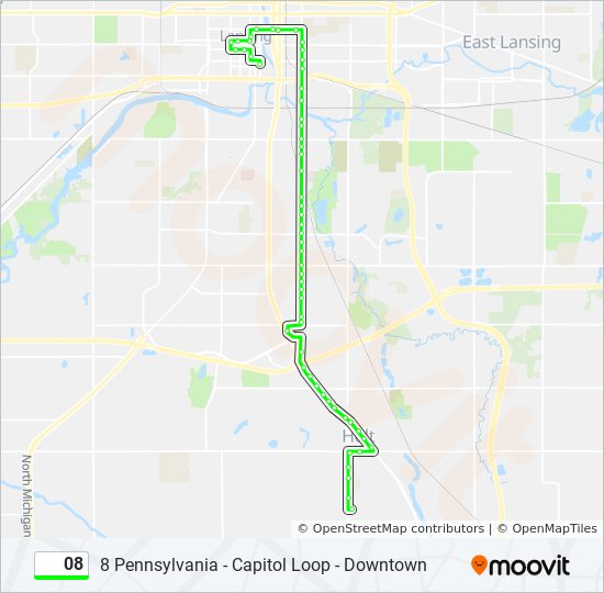 08 bus Line Map