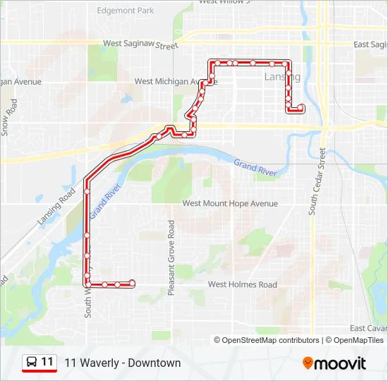 11 Bus Line Map