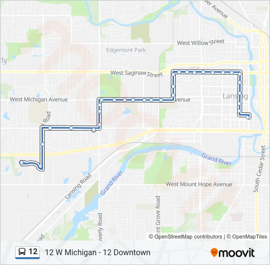 12 Bus Line Map