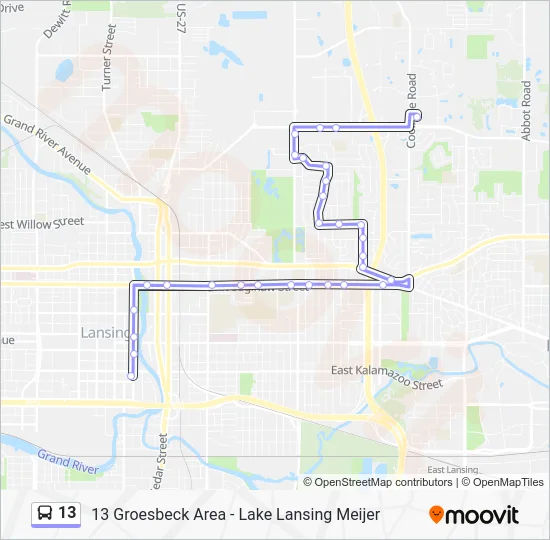 13 Bus Line Map