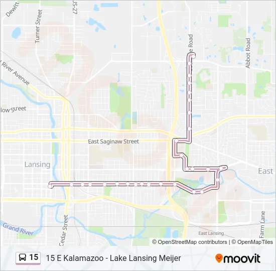 15 Bus Line Map