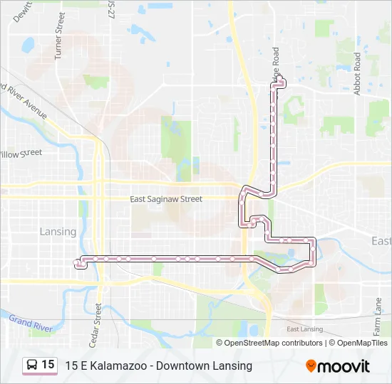 15 Bus Line Map