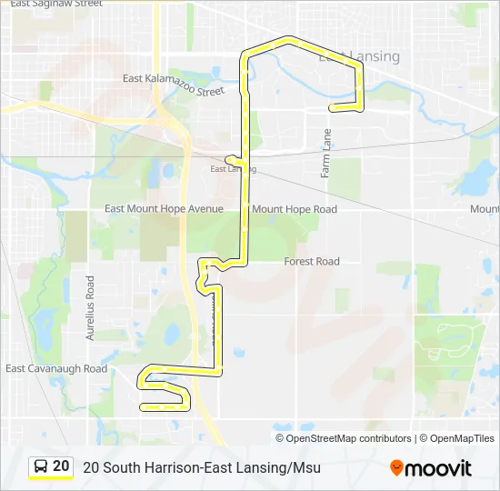 20 Bus Line Map