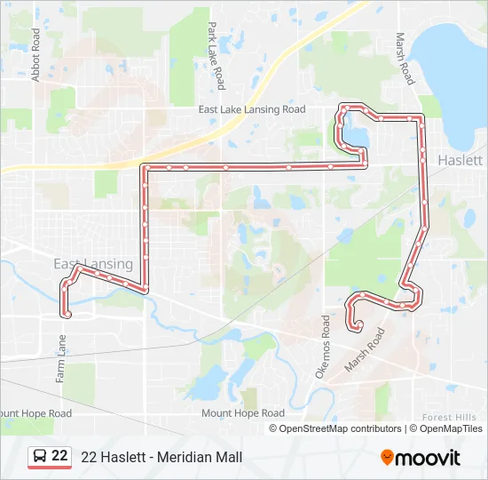 22 Bus Line Map