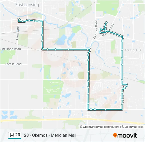 23 Bus Line Map