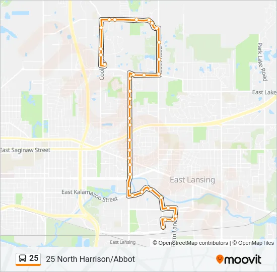 25 Bus Line Map