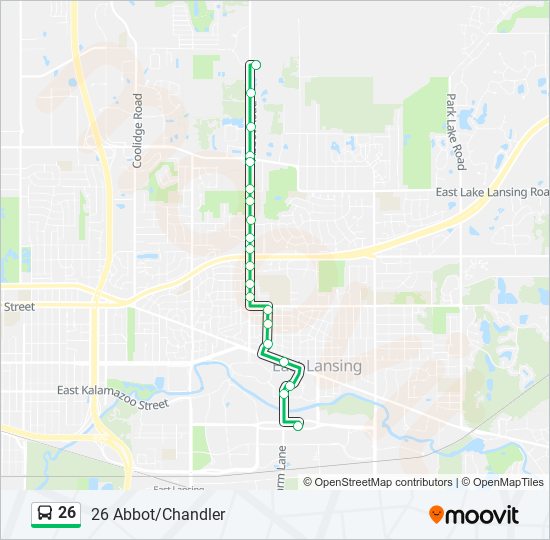 26 bus Line Map