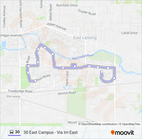 30 Bus Line Map
