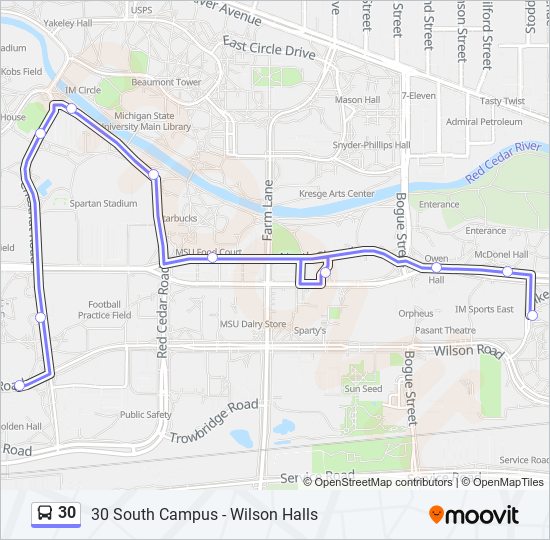 Mapa de 30 de autobús