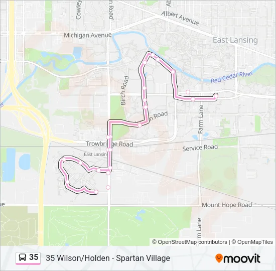 35 Bus Line Map