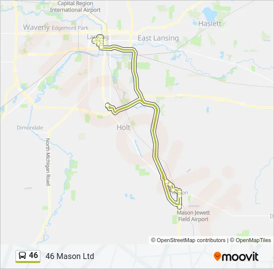 46 Bus Line Map