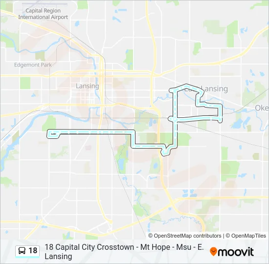 18 Bus Line Map