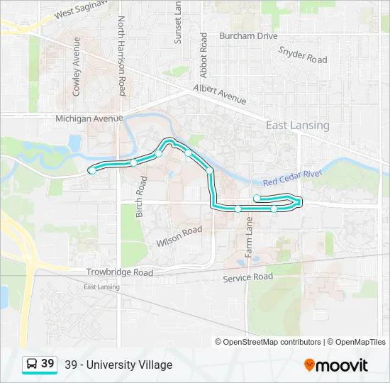 39 Bus Line Map
