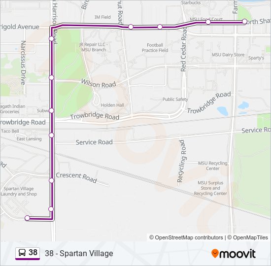 Mapa de 38 de autobús