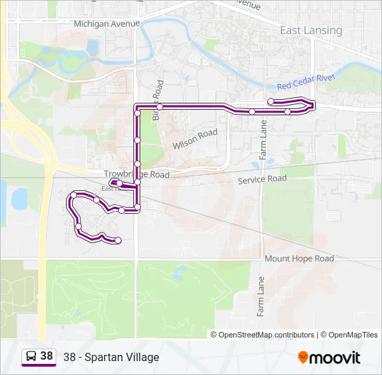 38 Bus Line Map
