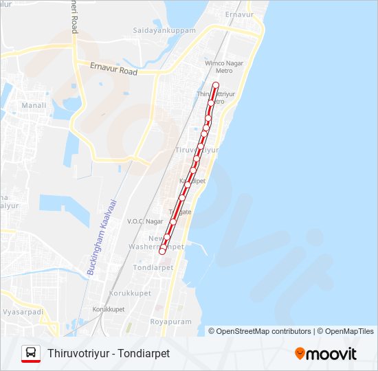 1 bus Line Map